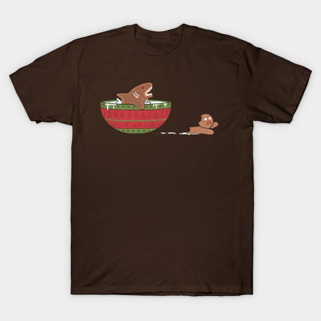 Gingerbread Jaws T-Shirt by HandsOffMyDinosaur